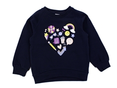 Name It dark sapphire/heart sweatshirt